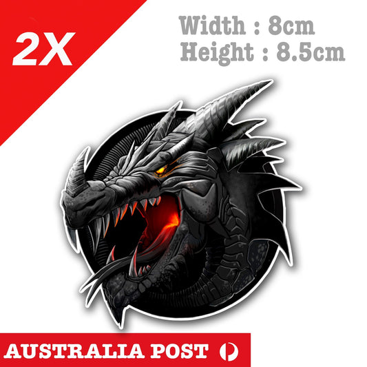Wingchun Chinese Black Dragon Laptop , Car  Decal Stickers