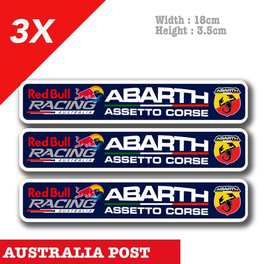 Red Bull Racing Abarth Logo, ABARTH 500, Abarth Racing Car Stickers