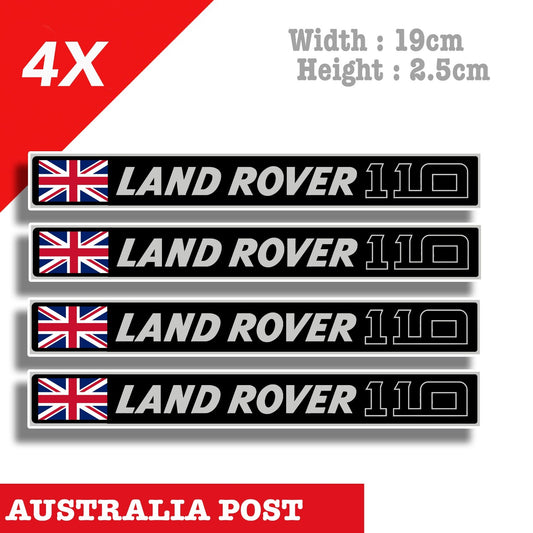 Land Rover  Defender 110 British Flag, Land Rover Logo Sticker
