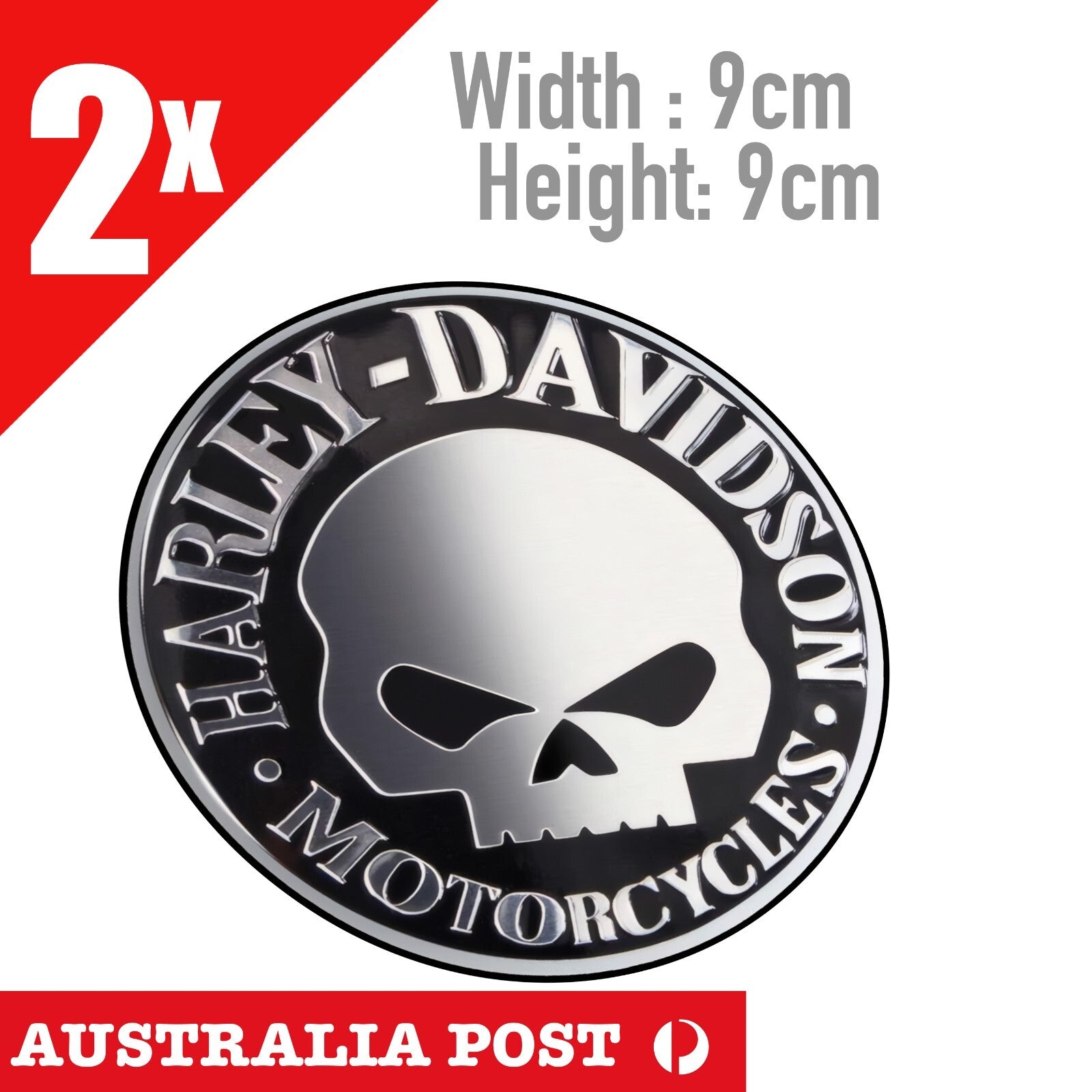 Harley Davidson Motorcycle Skull Head, Helmet, Fuel Tank, Logo Stickers