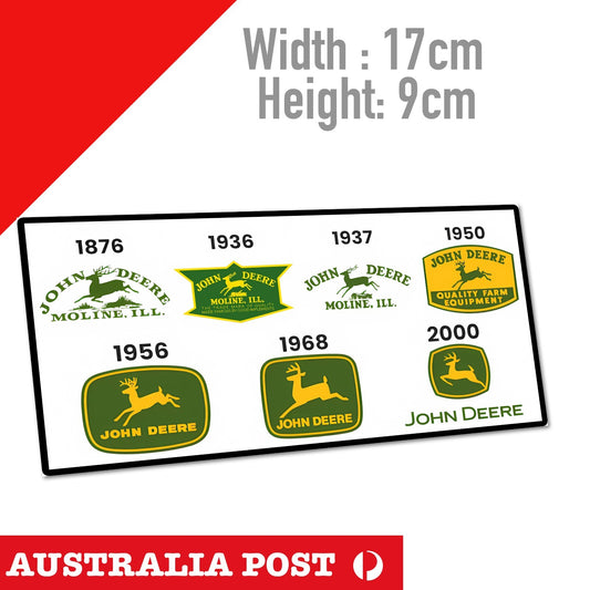 JOHN DEERE Logo History Board Logo Sticker