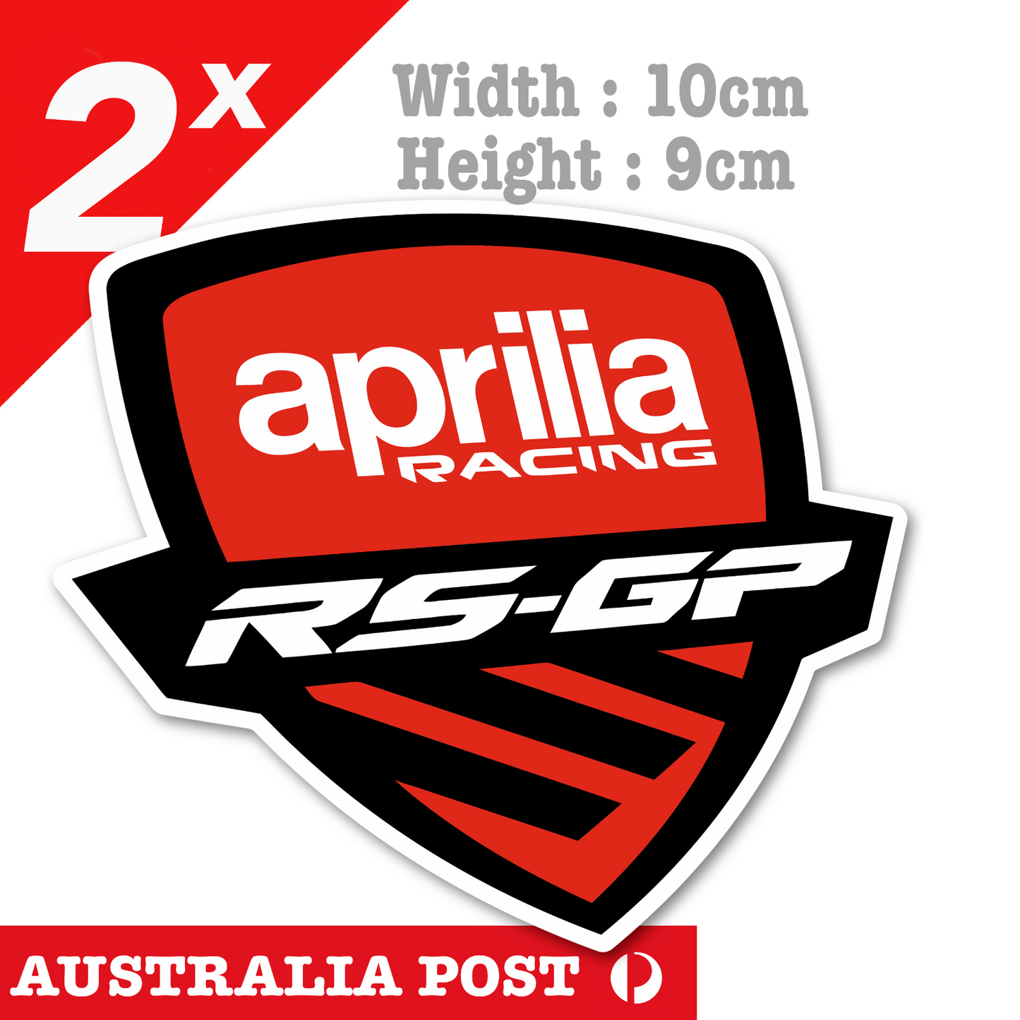Aprilia Racing RS-GP Badge Logo  , Motorcycle Helmet, MotoGp, Racing  Sticker