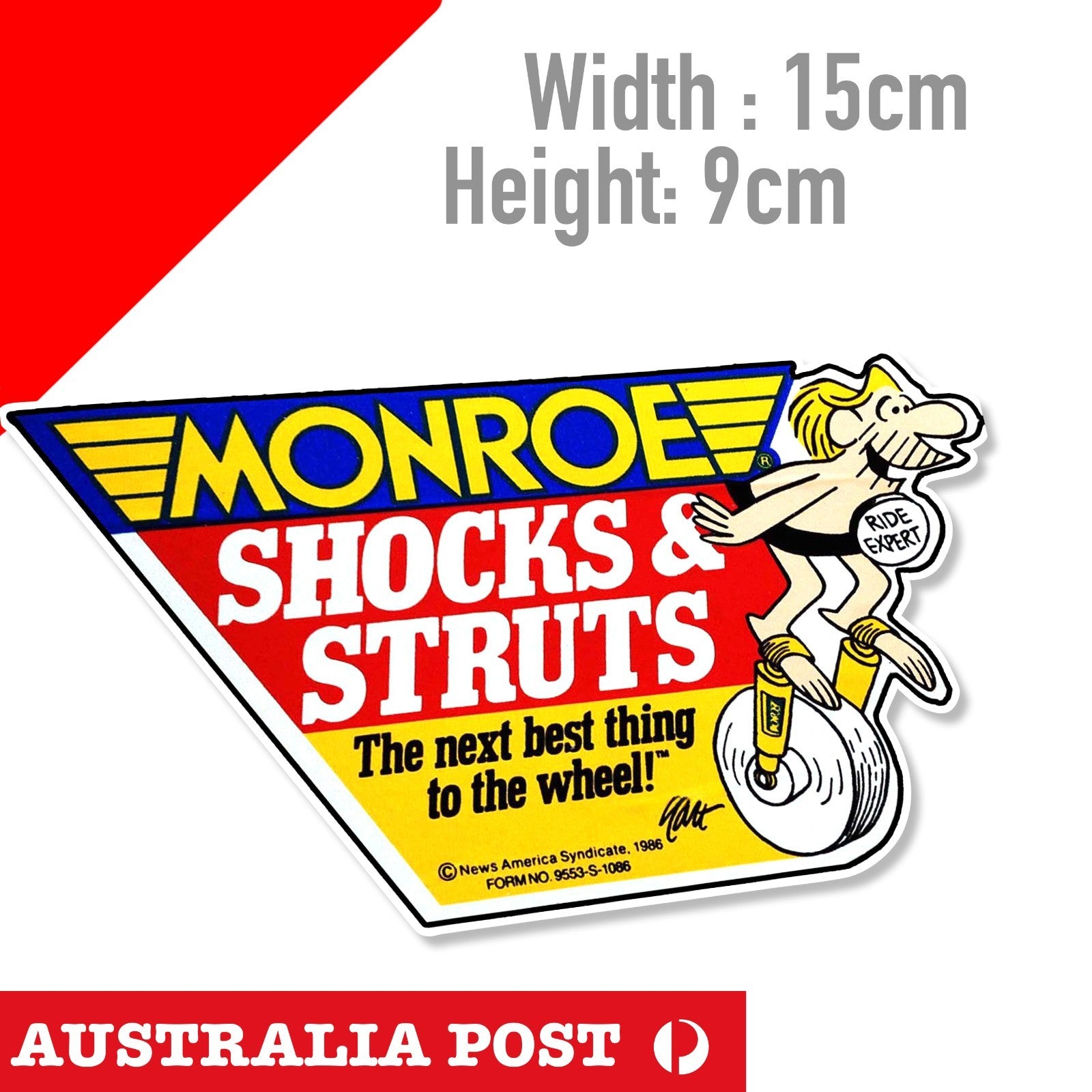 MONROE SHOCKS & STRUTS Logo Vintage Logo Sticker