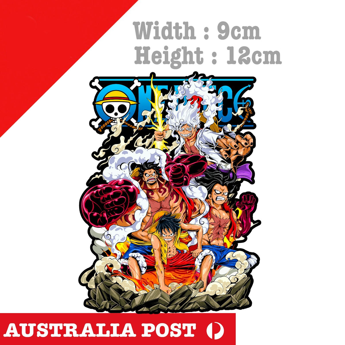 One Piece - Anime - Monkey D. Luffy Chibi, One Piece Pirate Team Sticker