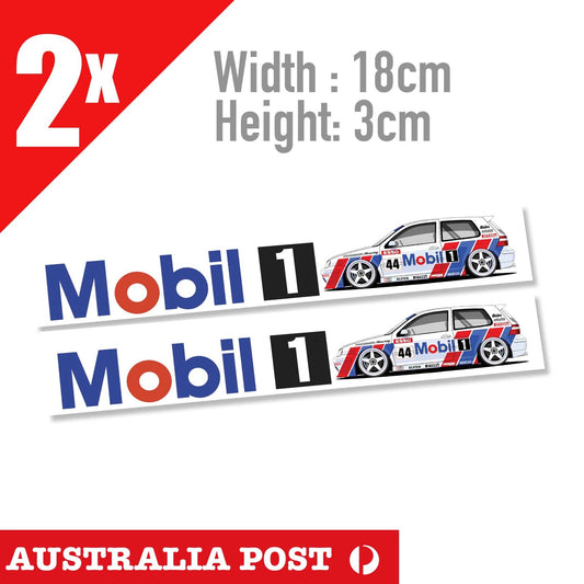 Mobil 1 Motor Oil Logo Racing GOLF Banner Laptop , Car  Vinyl  Sticker