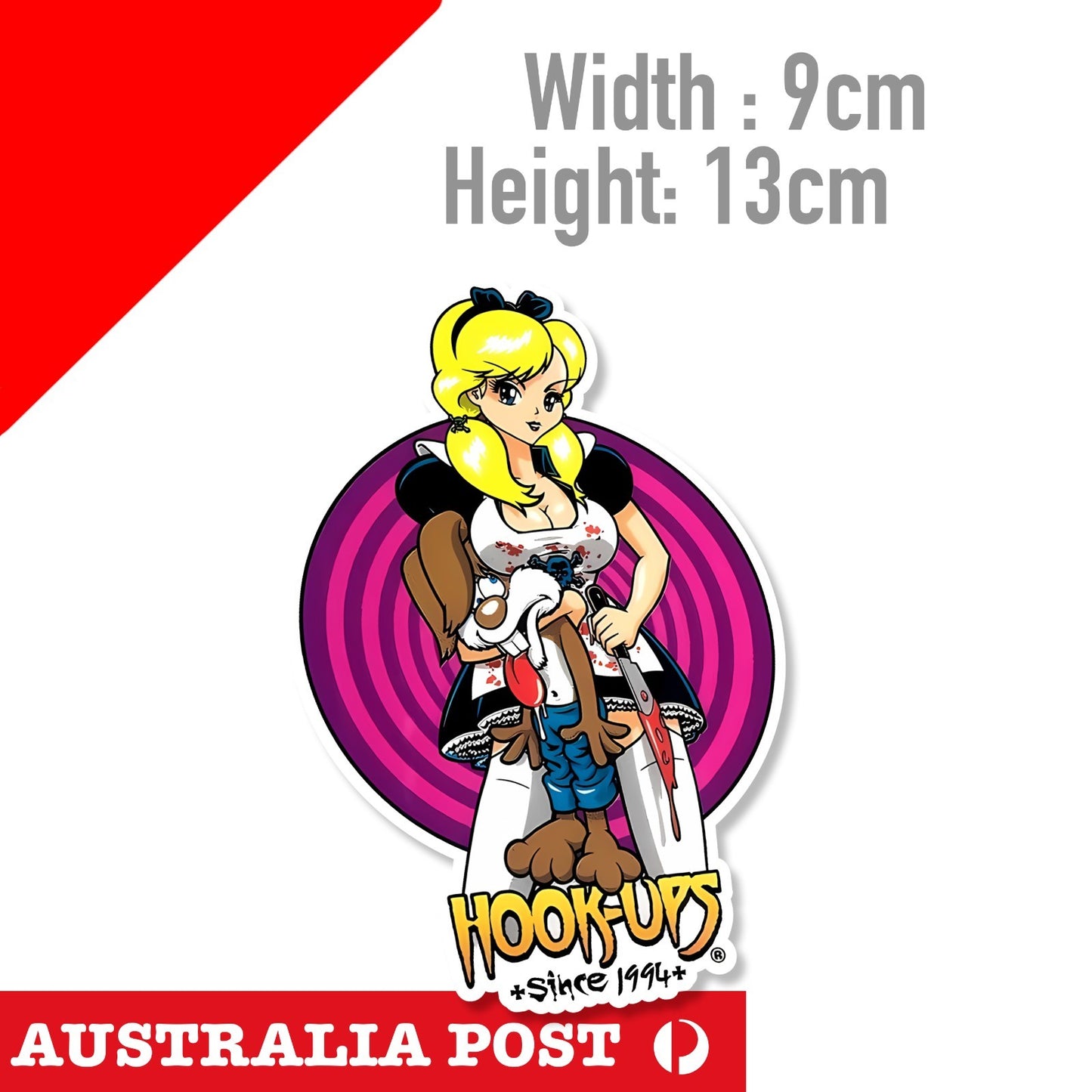 Hook-Ups HookUps Bunny  Vintage STICKER