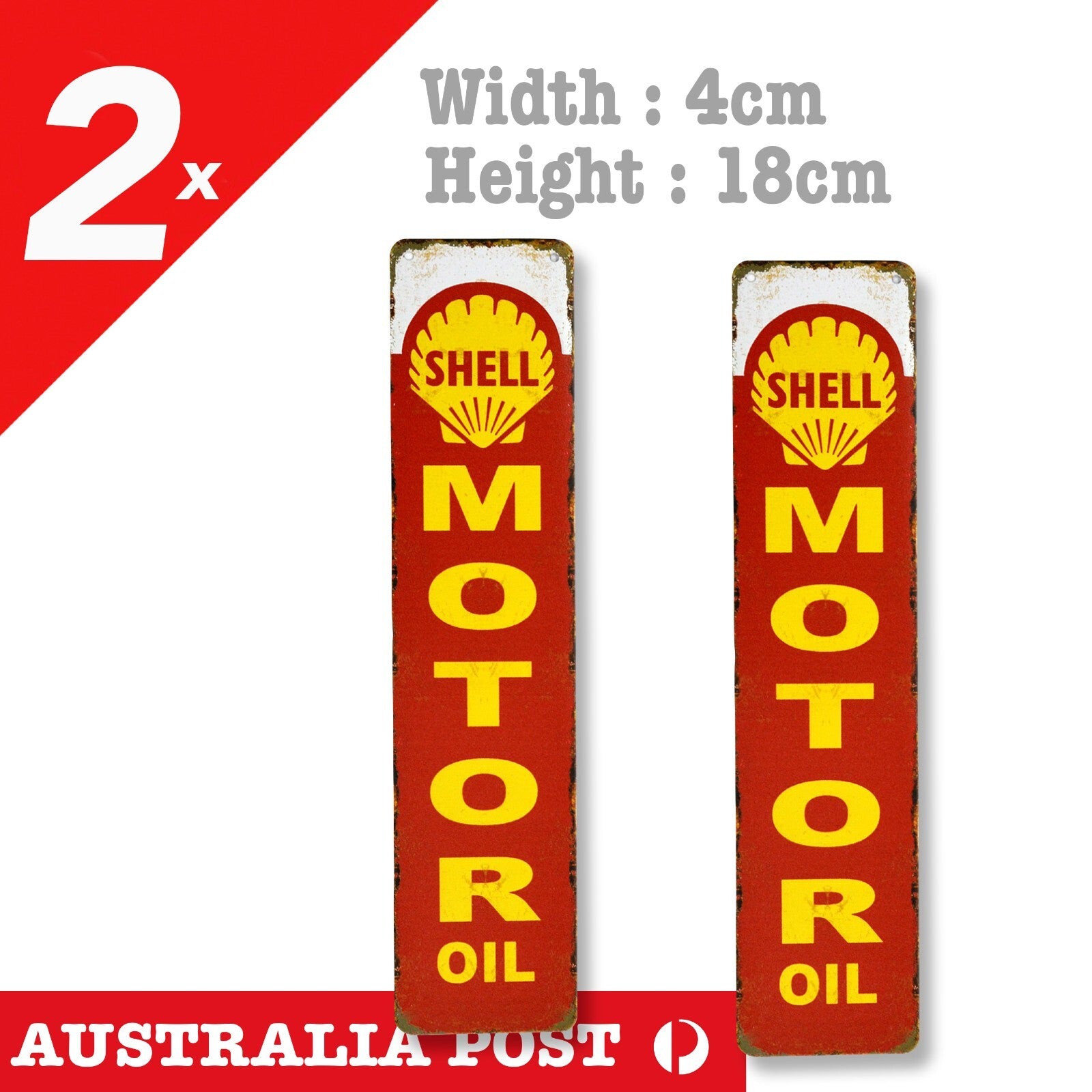 Shell Motor Oil Logo,Old Vintage, Rusted Logo Sticker