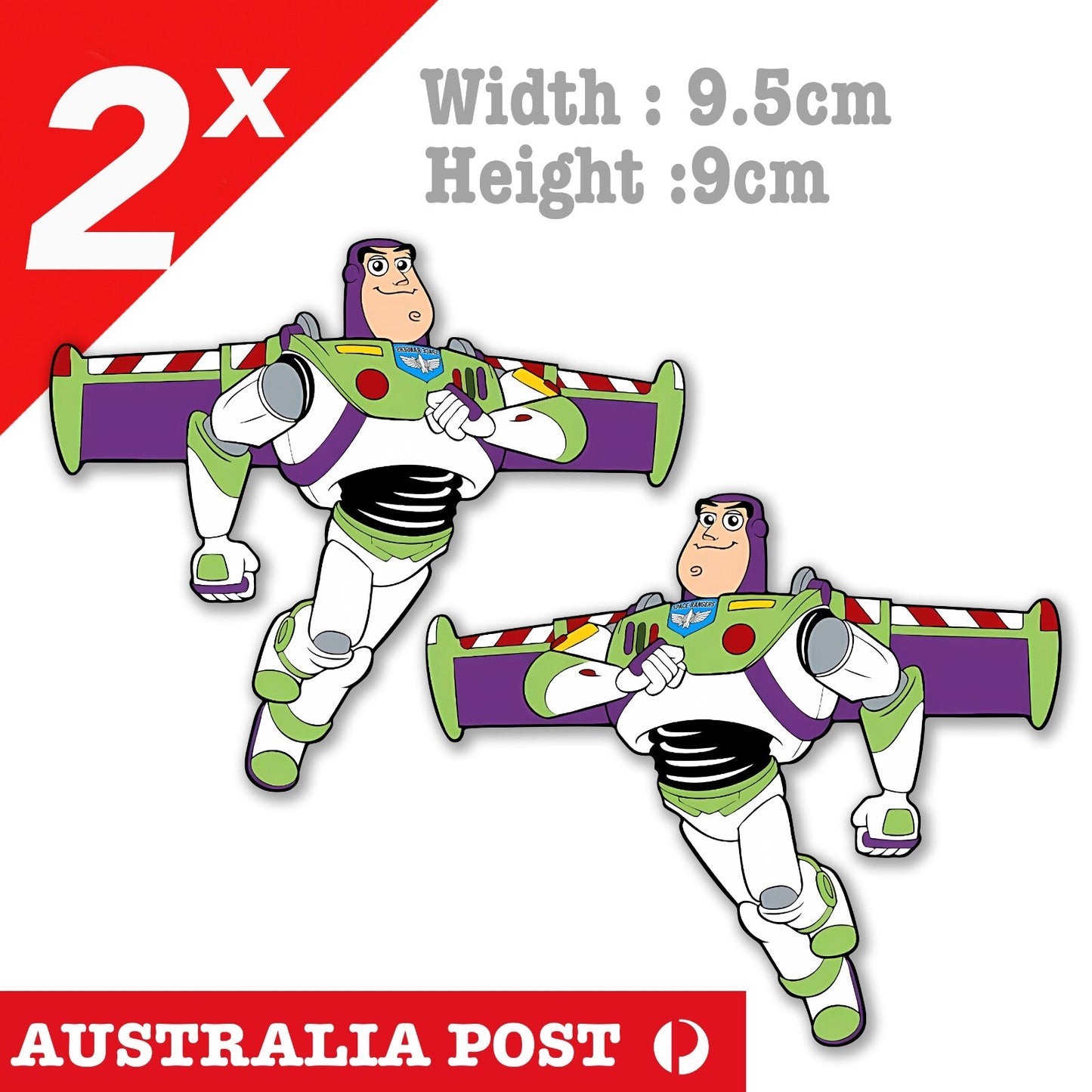 Buzz Lightyear Flying, Toy Story Flying Space Ranger Cartoon Sticker