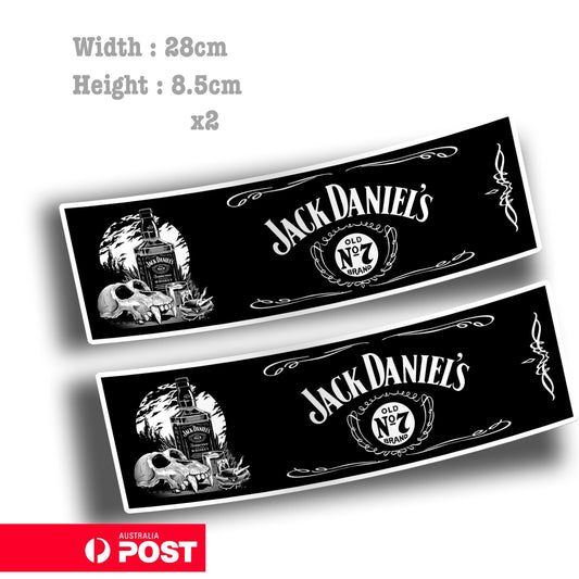 Jack Daniels Whiskey Skull Logo - Fridge Bar Esky  Decal  Sticker 