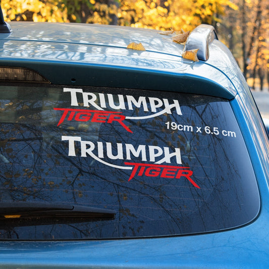 Triumph Motorcycle Tiger Text Logo ,Motorcycle, Racing, Vintage Logo Sticker