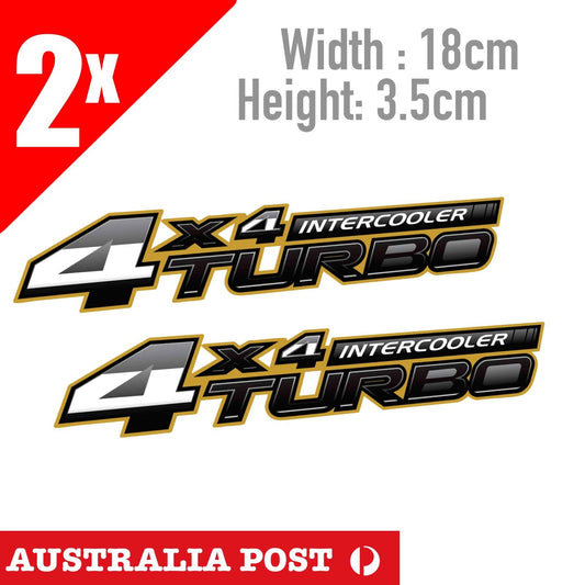 4x4 TURBO Intercooler Turbo ,4WD, UTE, Toyota, Mitsubishi, FORD Ranger Stickers