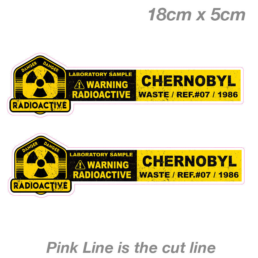 Chernobyl Radioactive Warning Slap #5  , Car  Vinyl  Sticker 