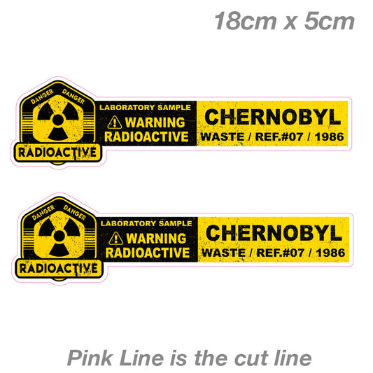Chernobyl Radioactive Warning Slap #5  , Car  Vinyl  Sticker 