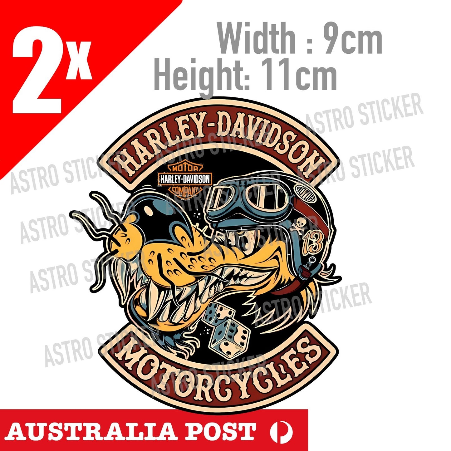 Lone WOLF Harley Davidson Motorcycle Logo Stickers