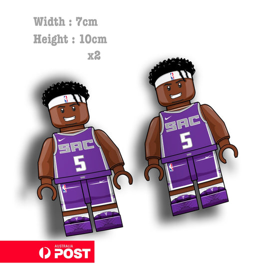 NBA Lego DE'AARON FOX SAC Basketball Player   Nike  Sticker 