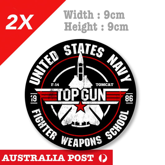 Top Gun  Navy ,TOMCAT, Fighter Weapons School Badge Sticker