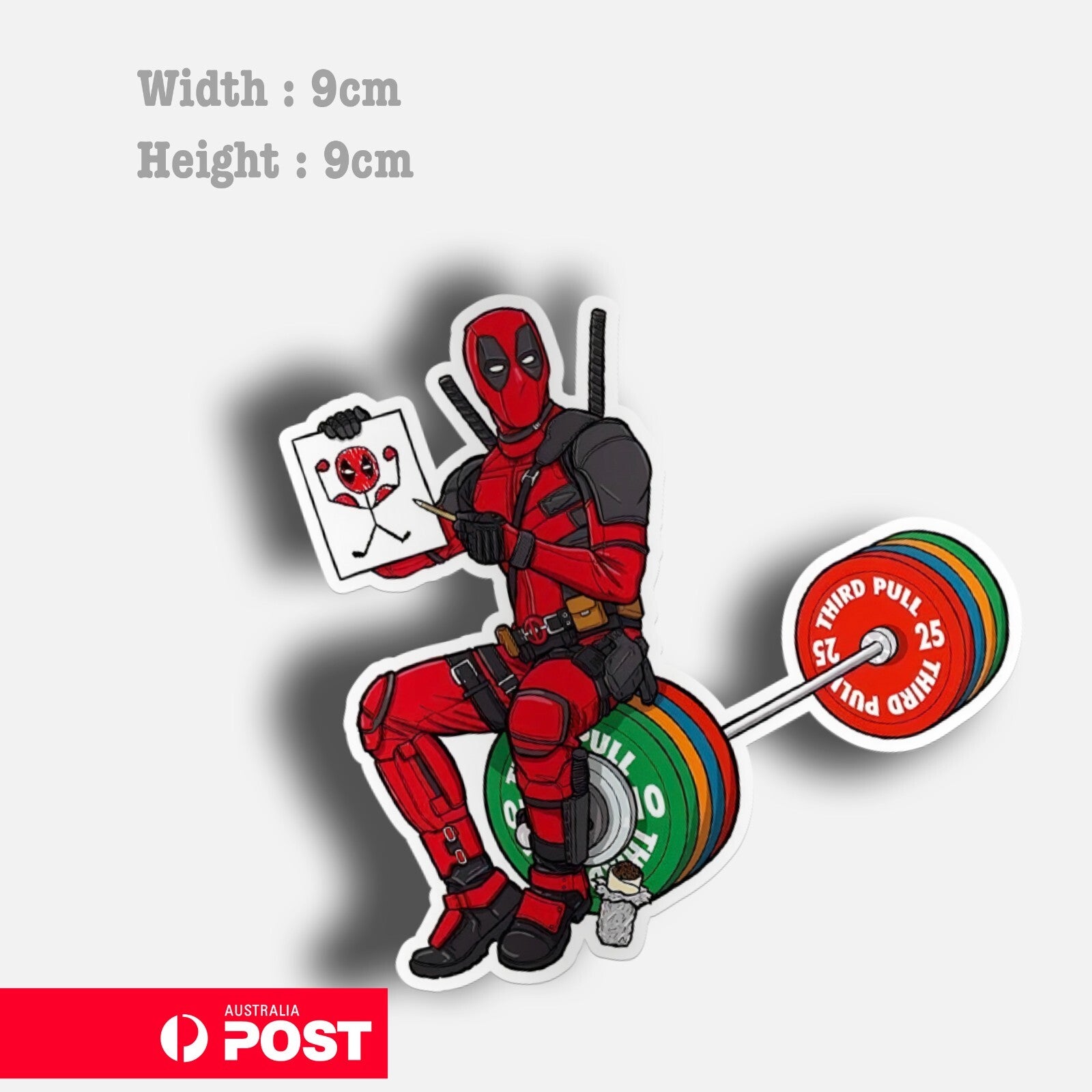 Deadpool Funny GYM Decal Sticker