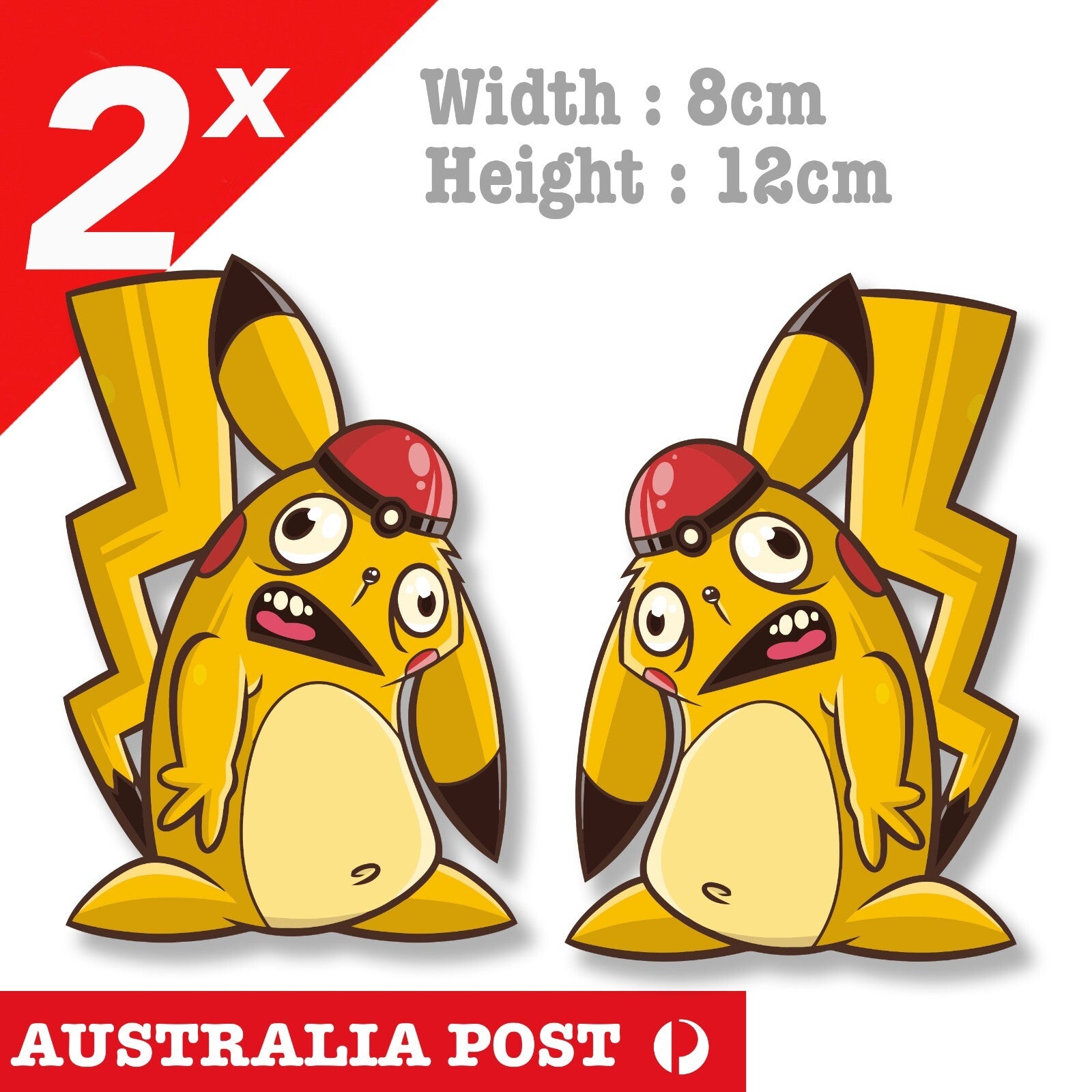 Pikachu Pokemon Funny. Laptop , Car  Decal Sticker 