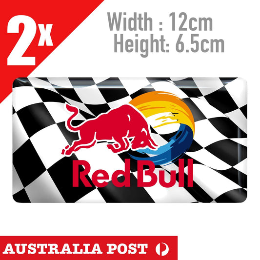 RED BULL RACING FLAG Logo Bar Fridge  Laptop , Car  Decal Stickers