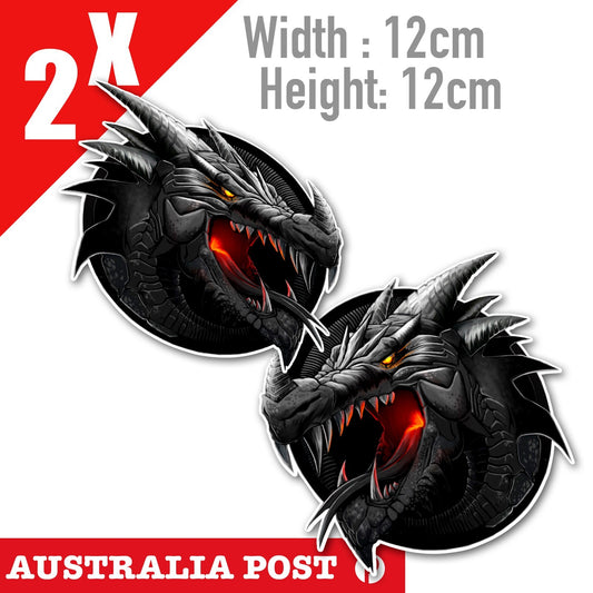 Wingchun Chinese Black Dragon Laptop , Car  Decal  Stickers