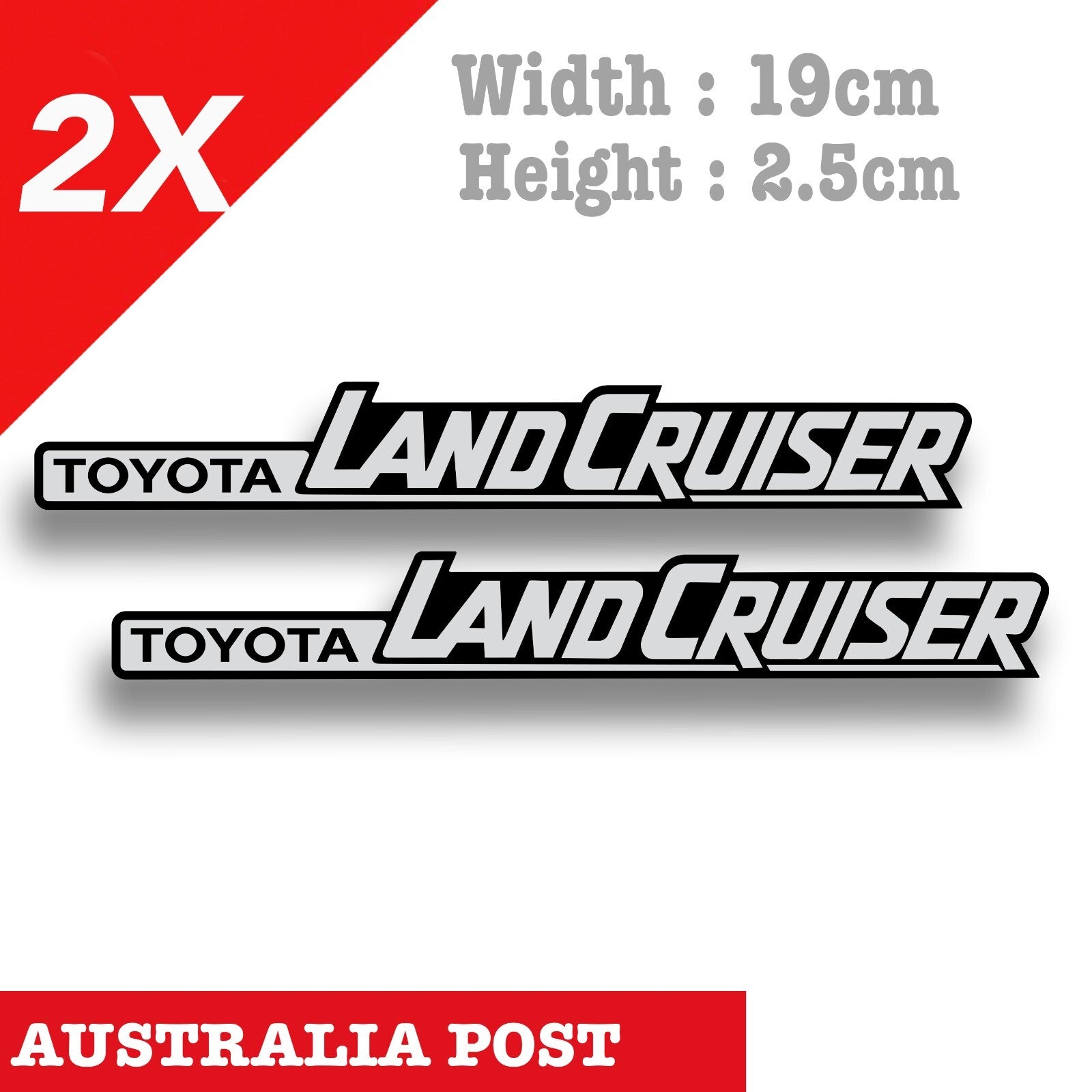 Toyota Land Cruiser Logo , 4WD, 4x4 Off Road. Hilux Toyota Logo  Stickers