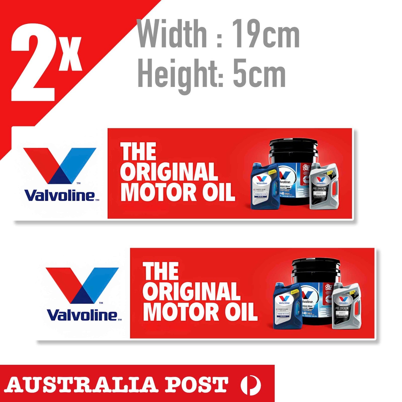 VALVOLINE MOTOR  OIL Logo, The Original Engine Oil  Banner Stickers
