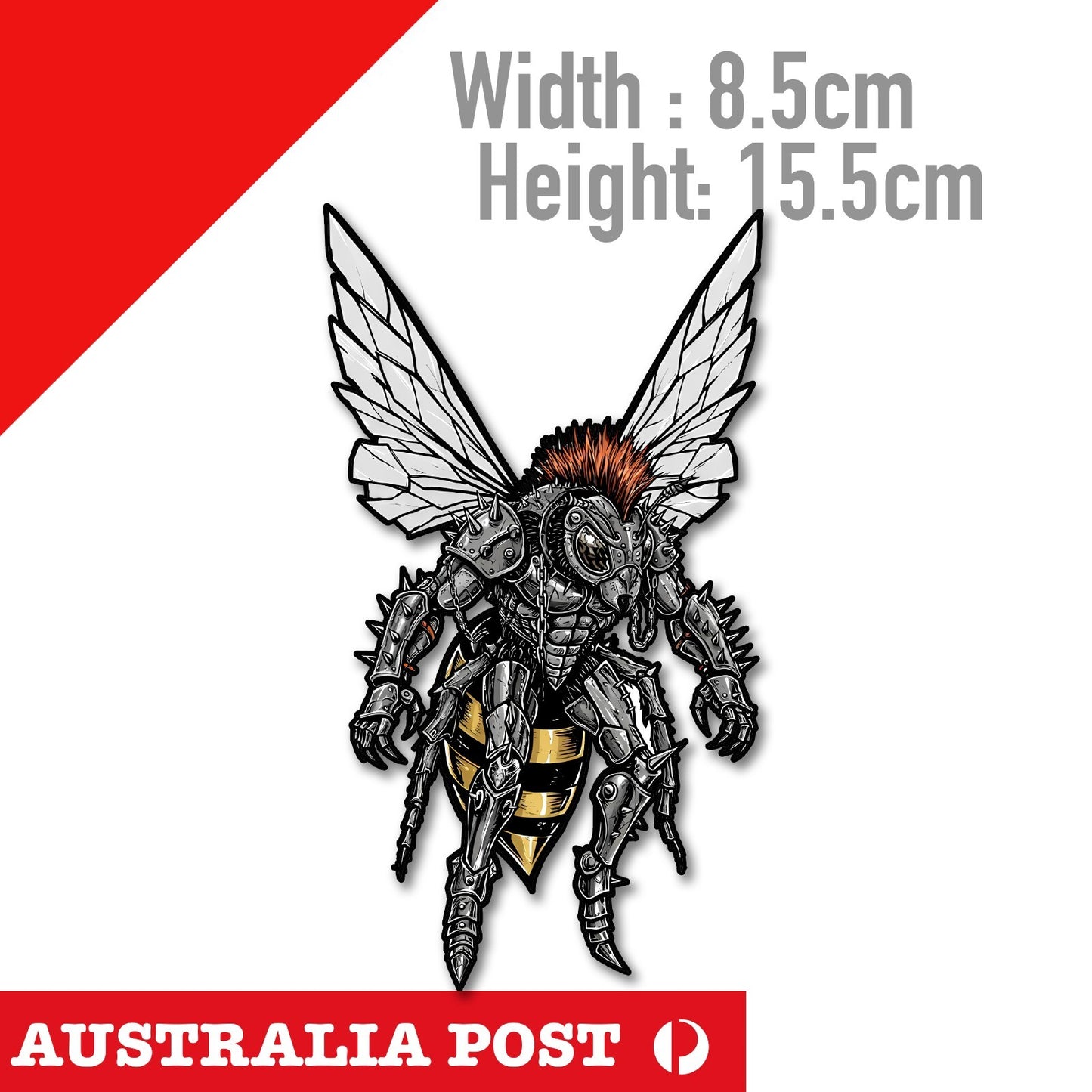 Angry Hornet Bee sticker,  Hornet bee, laptop, Car Sticker