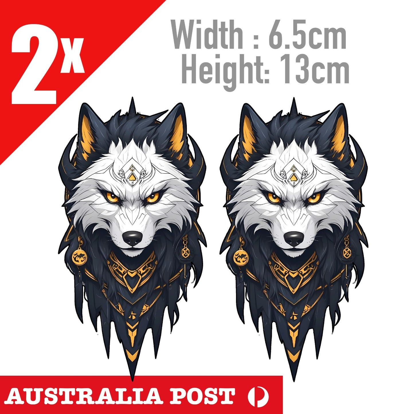 White WOLF Stickers