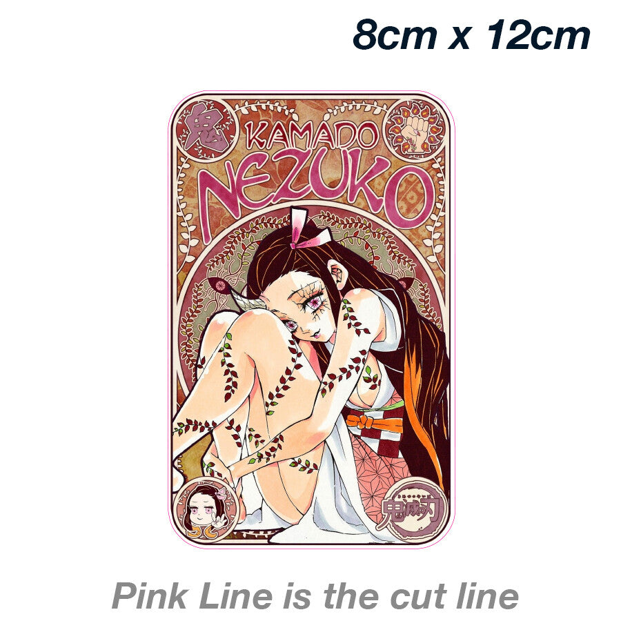 Nezuko Kamado - Demon Slayer Card JDM Laptop , Car  Vinyl  Sticker 