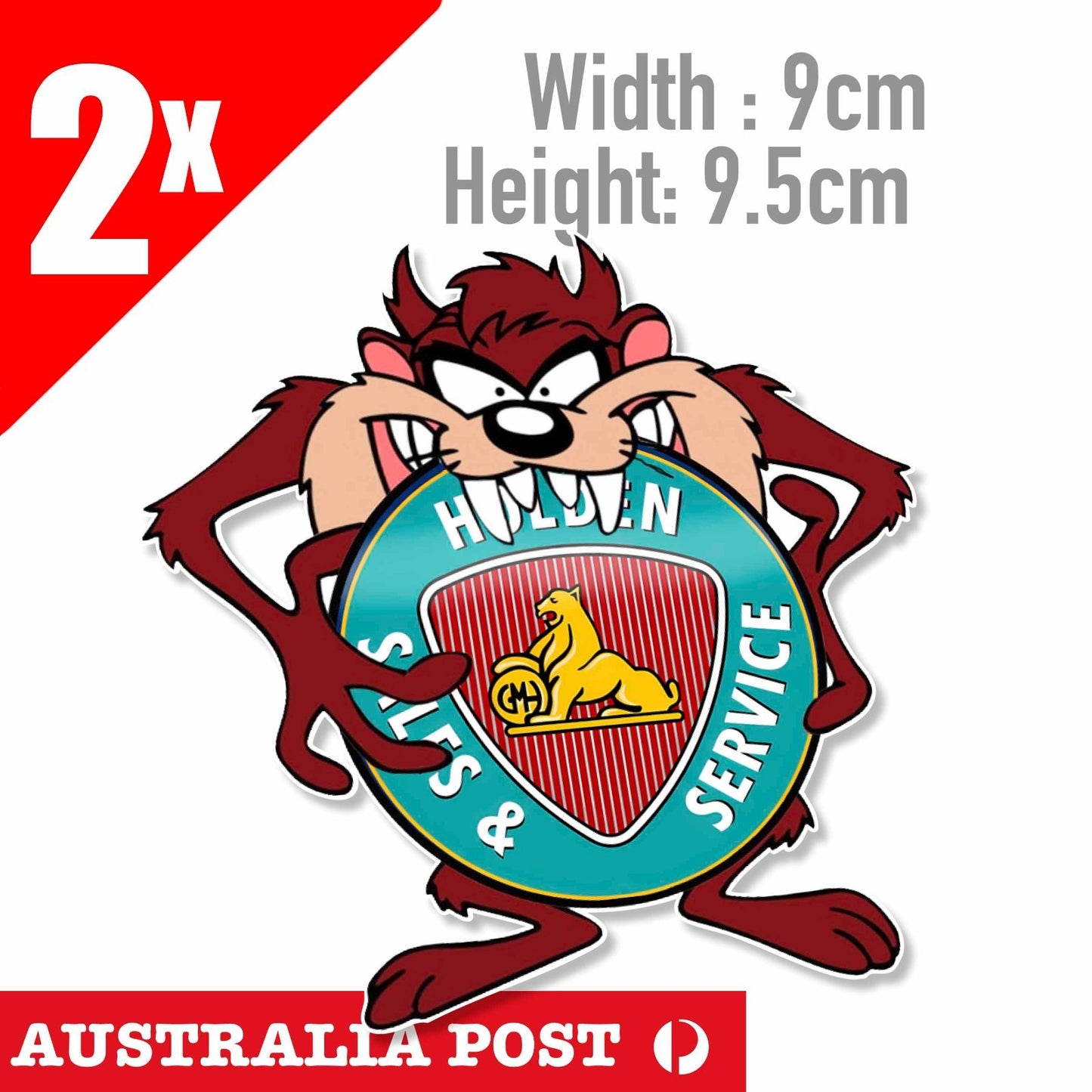 Old Holden Motor Logo, Sales & Service, TAZ the Tornado Devil  Sticker