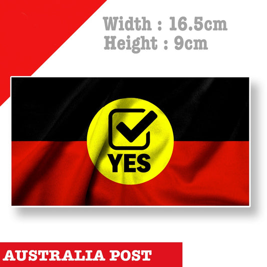 Vote Yes Australia Indigenous Flag Voice to Parliament Sticker