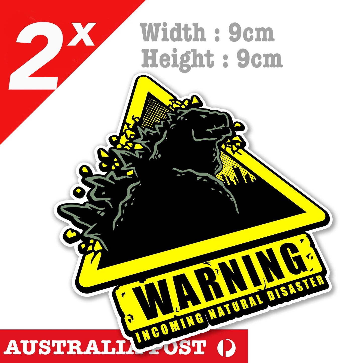 GODZILLA Japanese Warning Sign, JDM, Laptop , Car  Decal Sticker