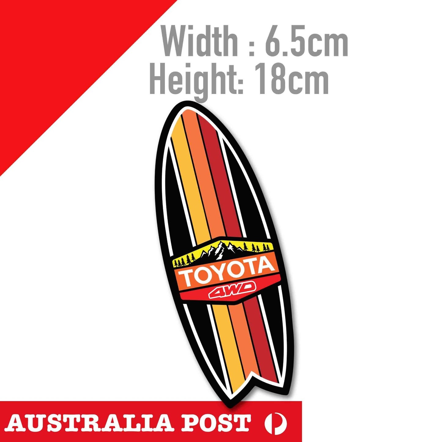 Toyota TRD 4WD 4X4 ADVENTURE Surf Board, Off Road, 4x4, 4WD Sticker