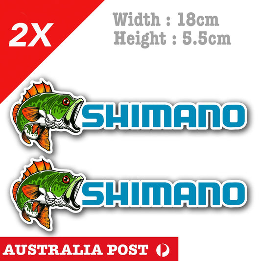SHIMANO Fishing Logo, Mouth Bass Fish Boat Kayak Laptop Window Sticker