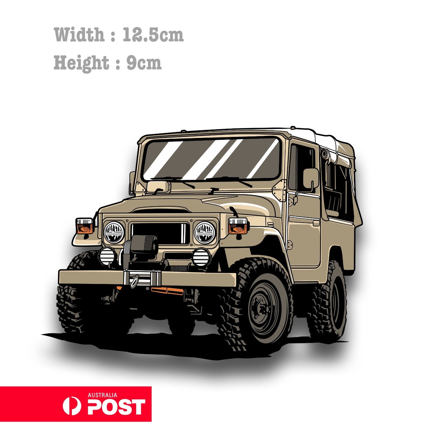 Toyota FJ40 4X4, 4WD, Off Road Car Vinyl  Sticker