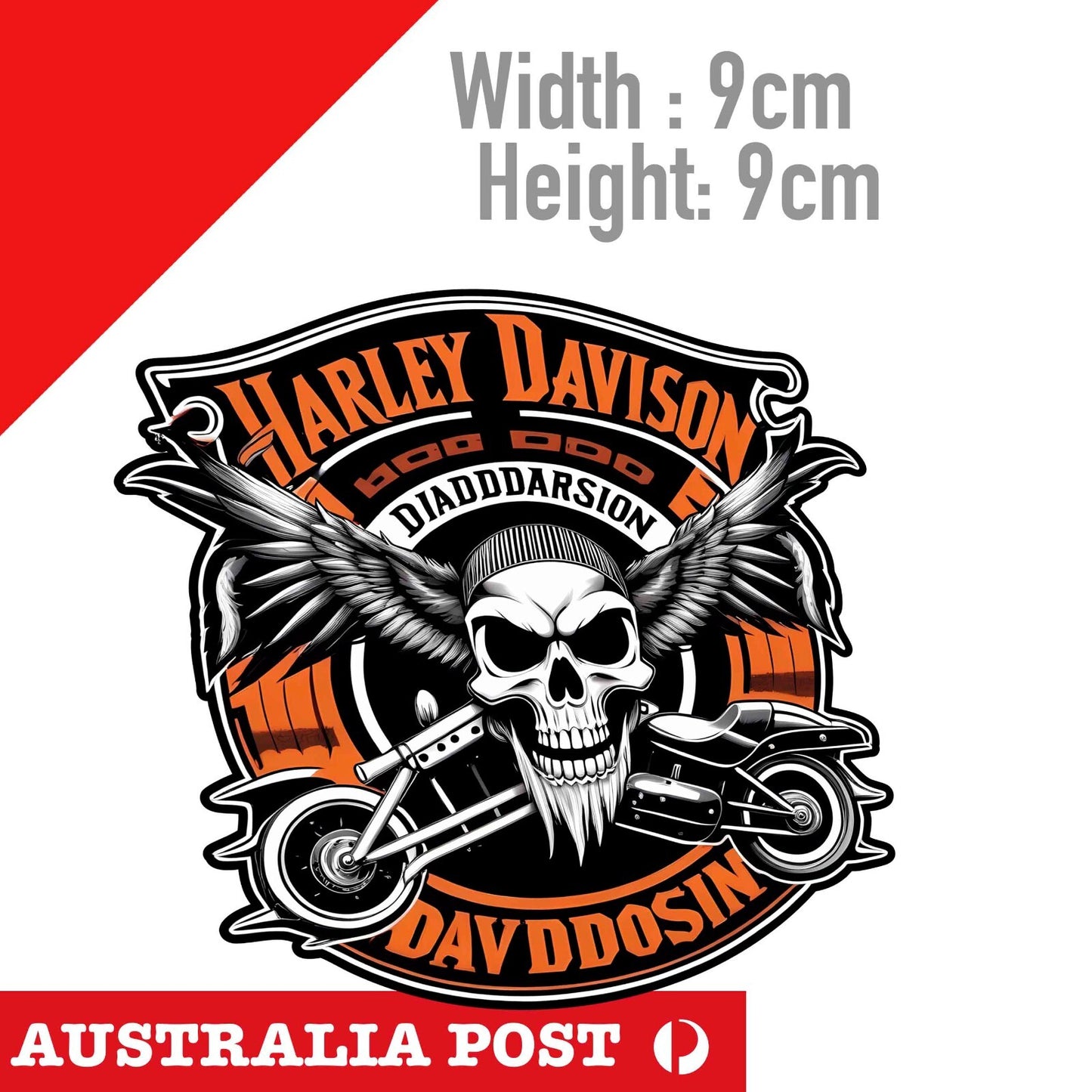 Harley Davidson Skull Logo Motorcycle , Black  Fuel Tank, Motorcycle Sticker