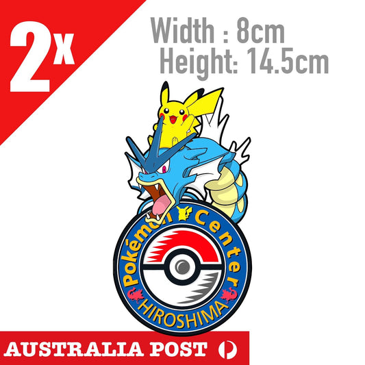 Pokemon Gyarados & Pikachu Cartoon POKEMON HIROSHIMA CENTER  Sticker