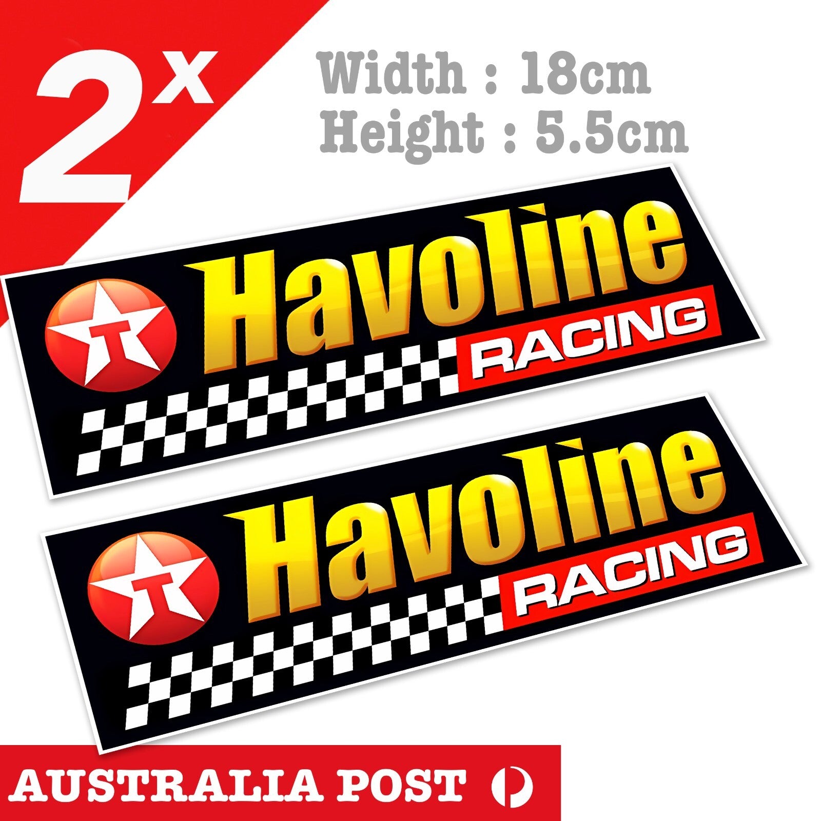HAVOLINE RACING  Motor Oil Slap, Havoline Oil Racing Banner Sticker