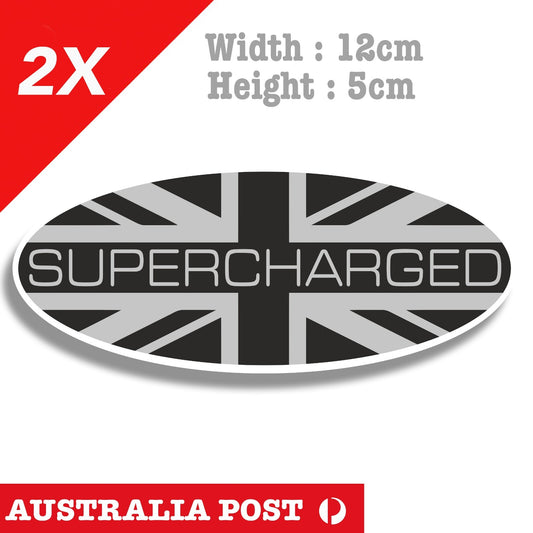 Land Rover British Flag Supercharged Logo Sticker