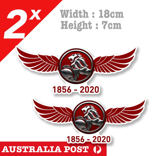 HOLDEN 1856 - 2020 Logo - RIP HOLDEN  x2  Stickers