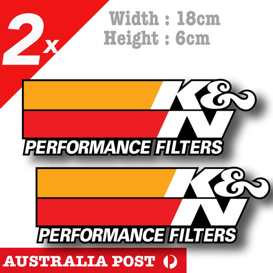 K&N Performance Filter Black Oil Filter Logo Banner Stickers