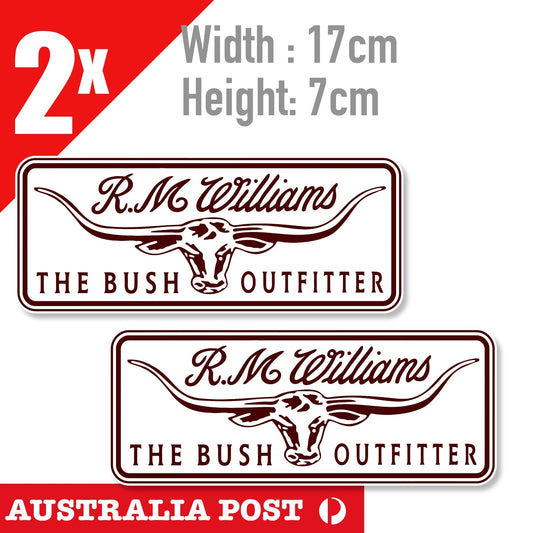 R.M Williams - The Bush Outfitter Logo Decal Sticker 
