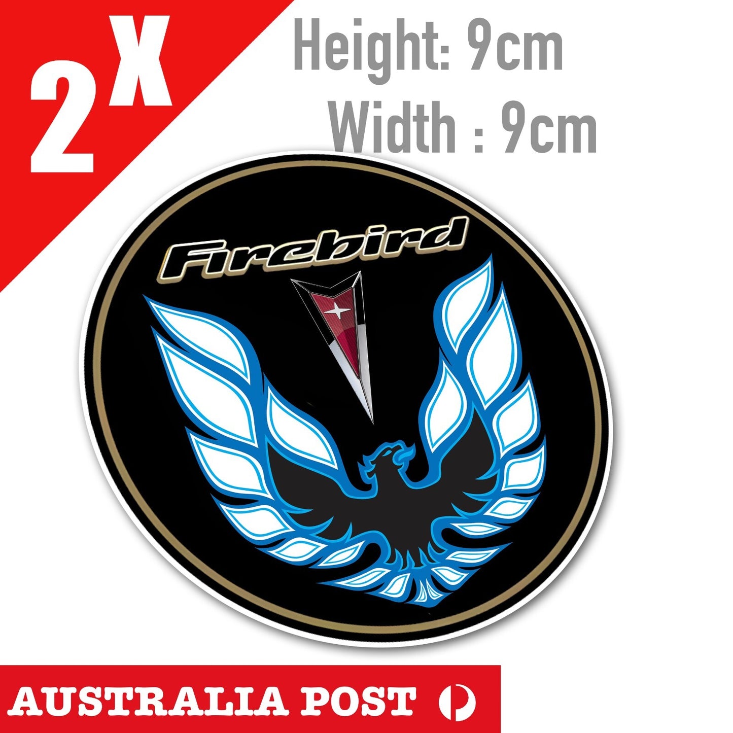 Pontiac Firebird 1977 Eagle Logo, American Muscle Car Round Logo Sticker