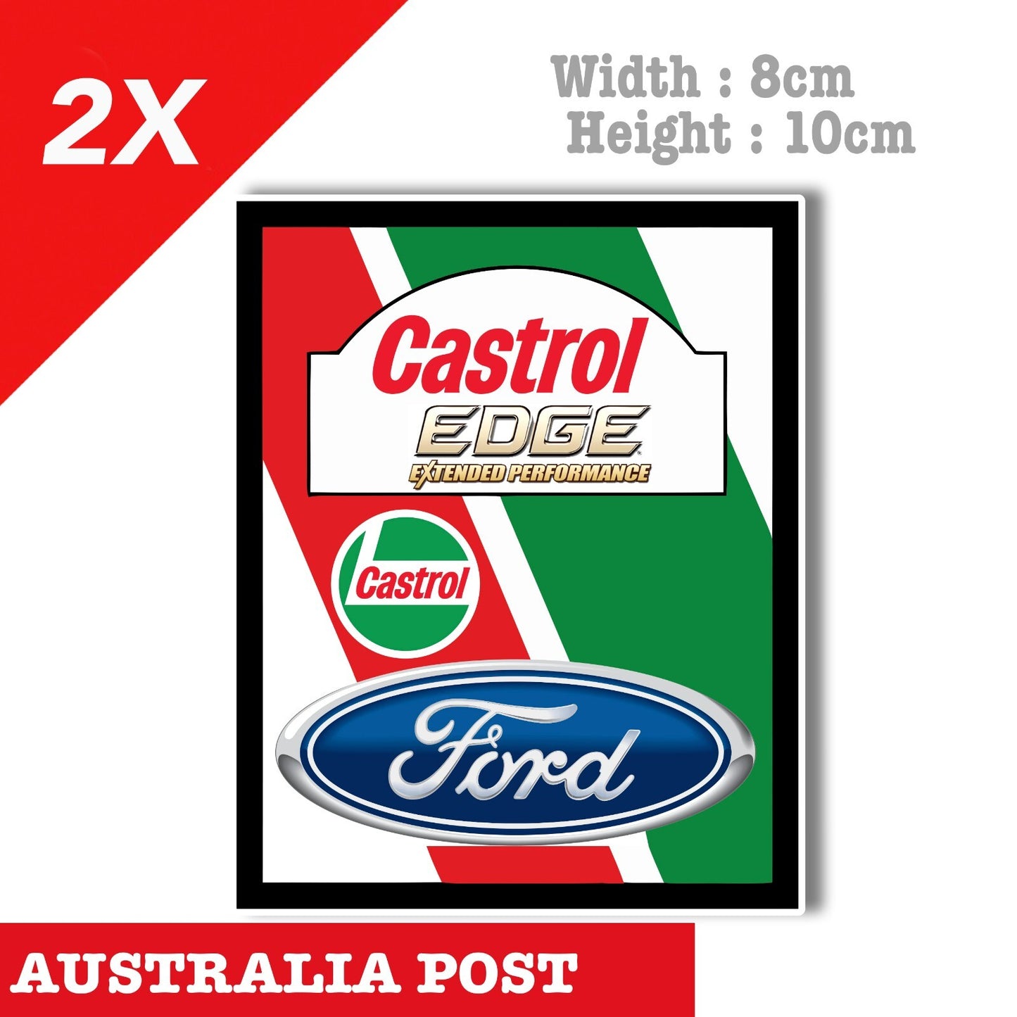 Castrol Oil Edge FORD Car Logo  Decal Sticker