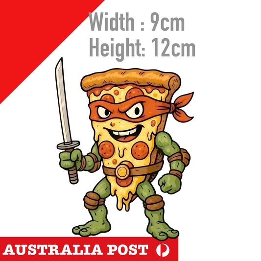 NINJA Turtles Pizza Ninja Funny Cartoon Sticker