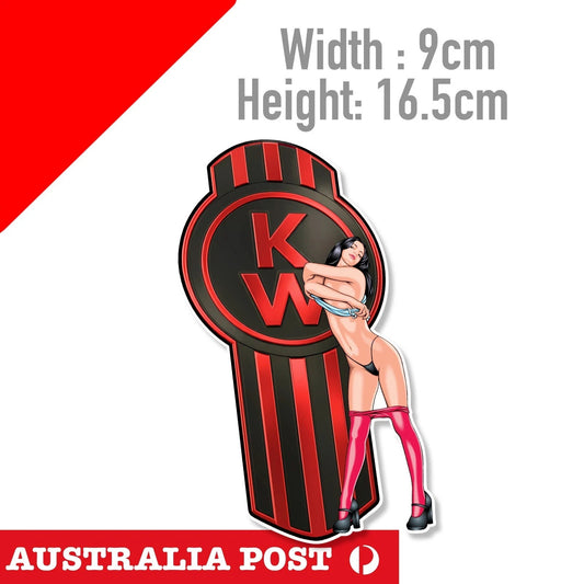 KENWORTH Logo Truck, Ute, Heavy Machine, MOTORSPORT Red Logo Sticker