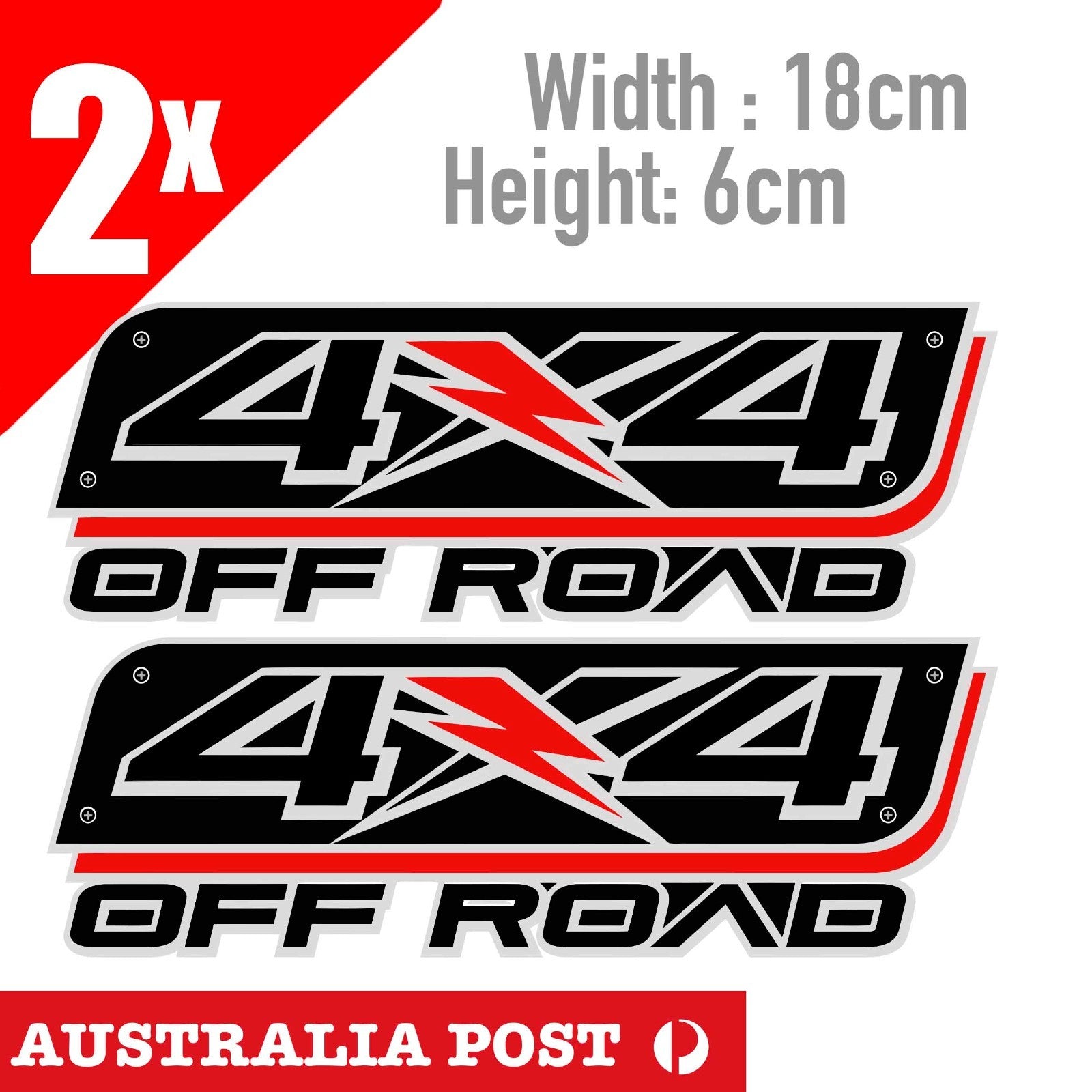 4x4 OFF ROAD Logo, UTE, 4WD, Toyota, FORD Ranger,Mitsubishi Triton Sticker