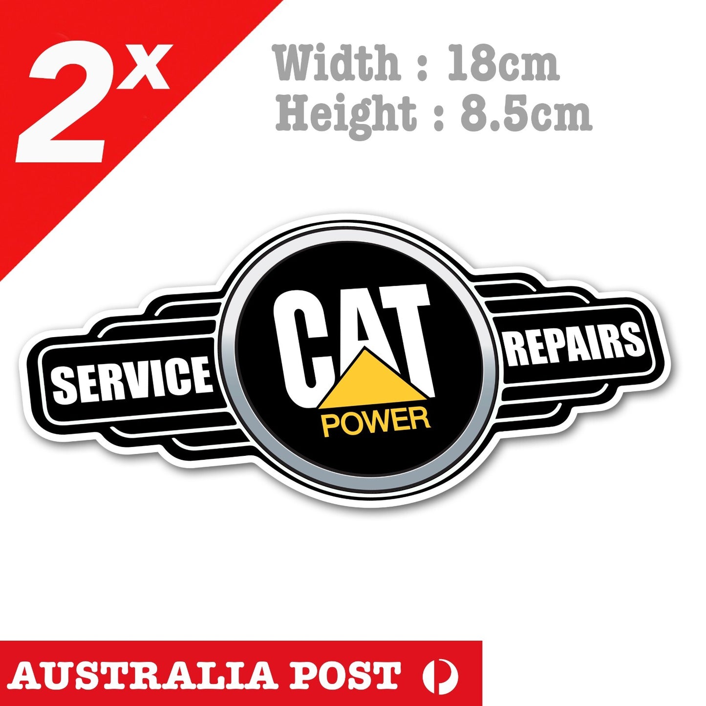 Caterpillar Serivc & Repairs Sign, Laptop , Car , Mining, Caterpillar Stickers