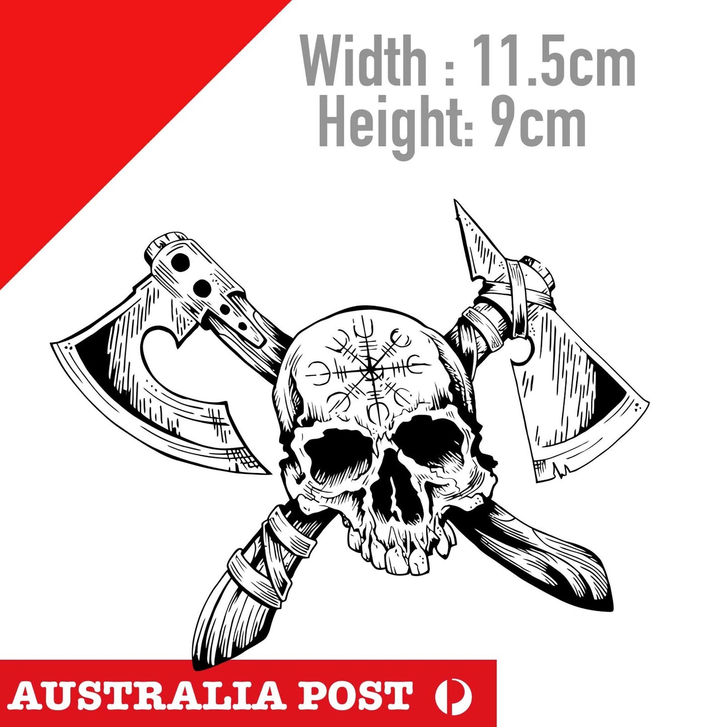 Dead Viking Skull Laptop , Car  Decal  Sticker