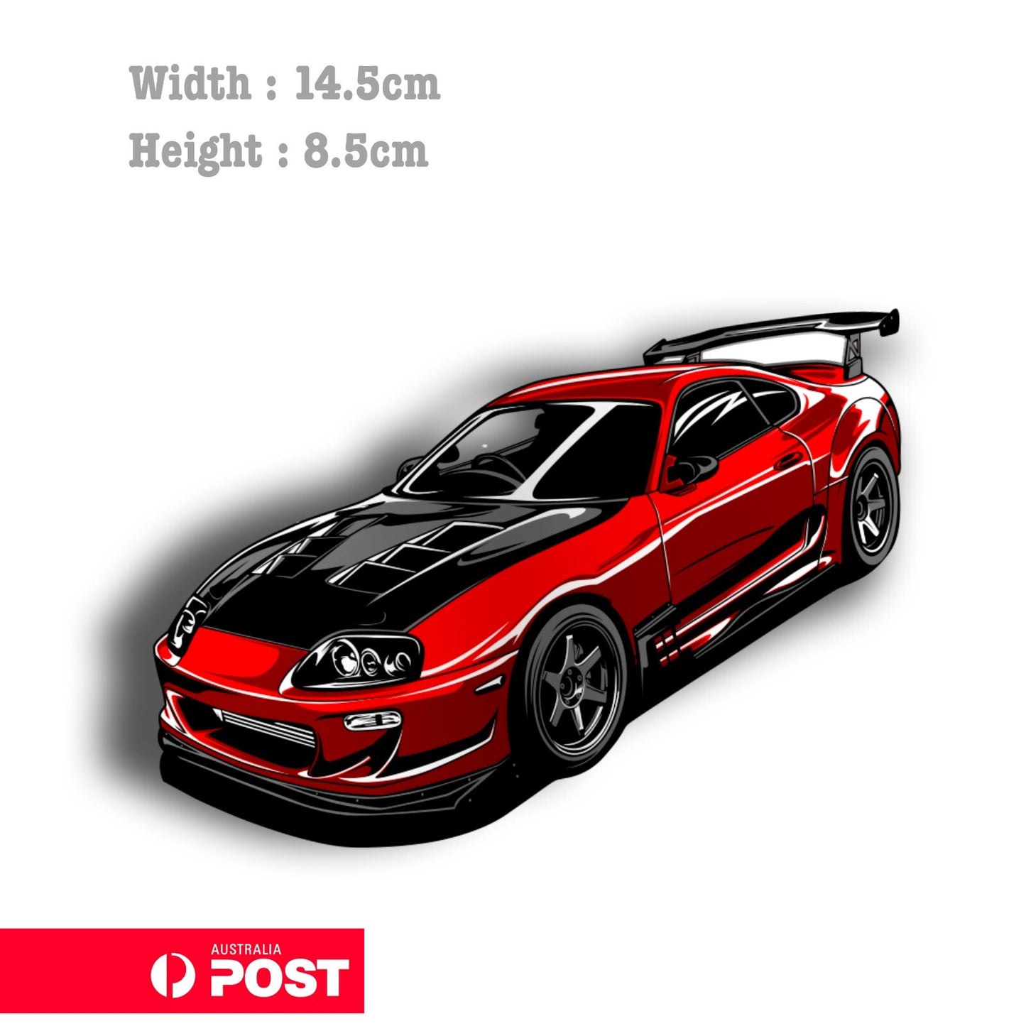 Toyota Supra Red JDM Car Vinyl  Sticker